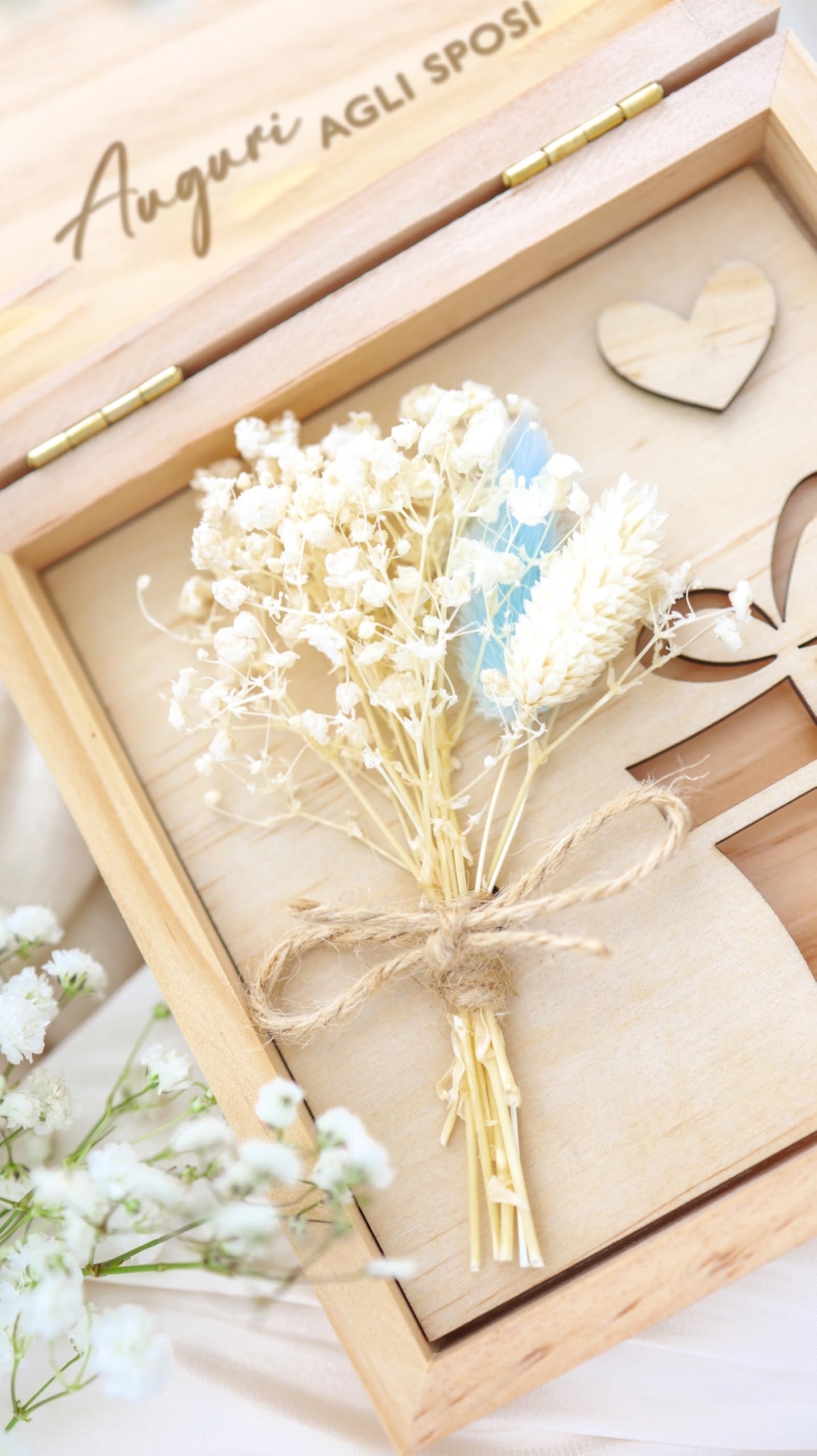 Joli Coon Regalo matrimonio personalizzato per sposi - Porta soldi matrimonio originale - Idea regalo per coppia -14 x 14 x 3,5 cm
