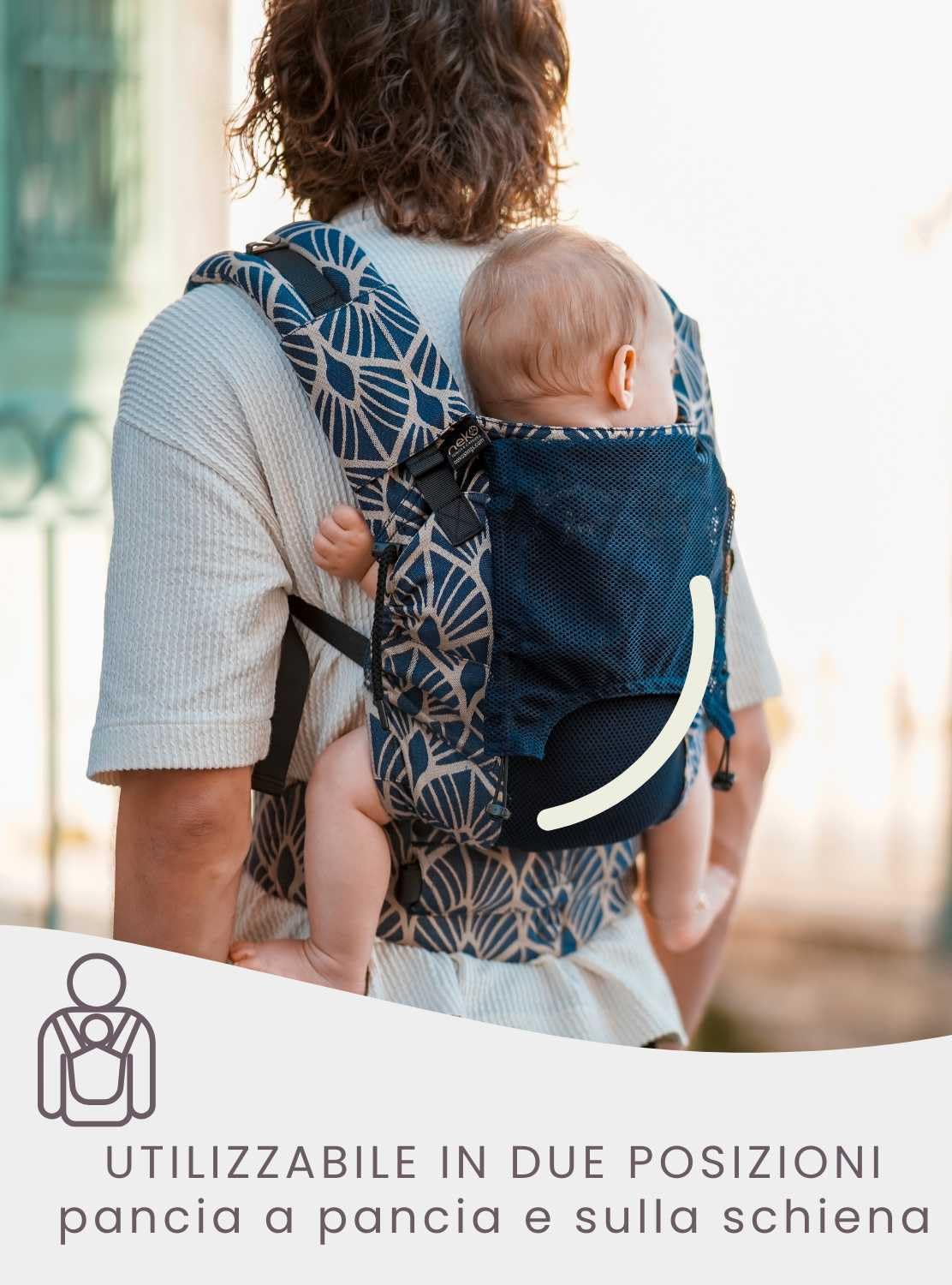 Neko Switch Air Baby, Marsupio Portabebè Ergonomico per neonati e bambini da 3.5 kg a 24 Mesi (Kidonya Elegance Air)