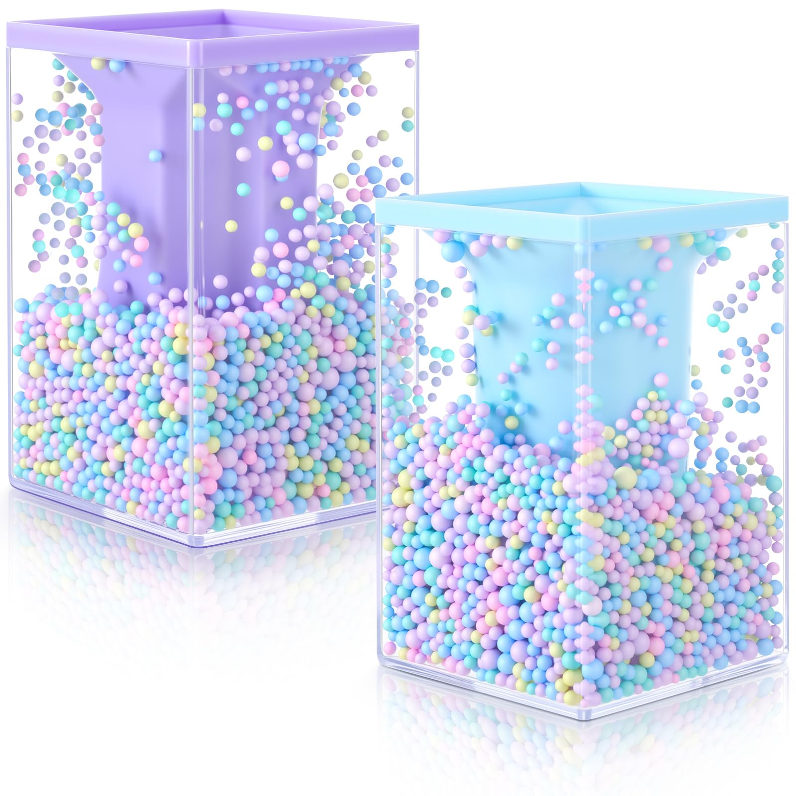 Zonon 2 Pcs Bubble Pen Holder Makeup Organizer Kawaii,Blue and Purple