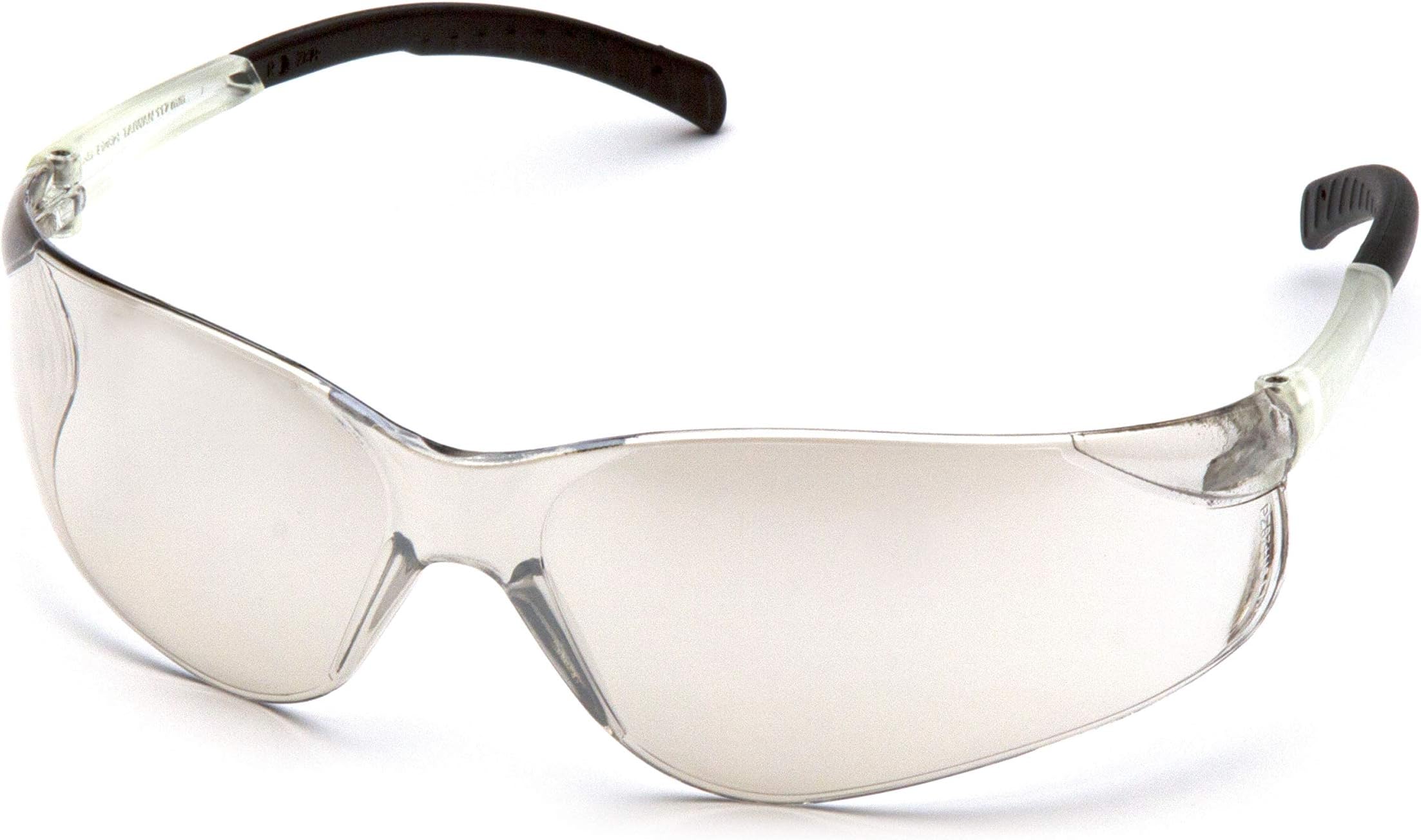 PYRAMEXAtoka Safety Glasses, Clear Frame/Indoor/Outdoor Mirror Anti-Fog Lens