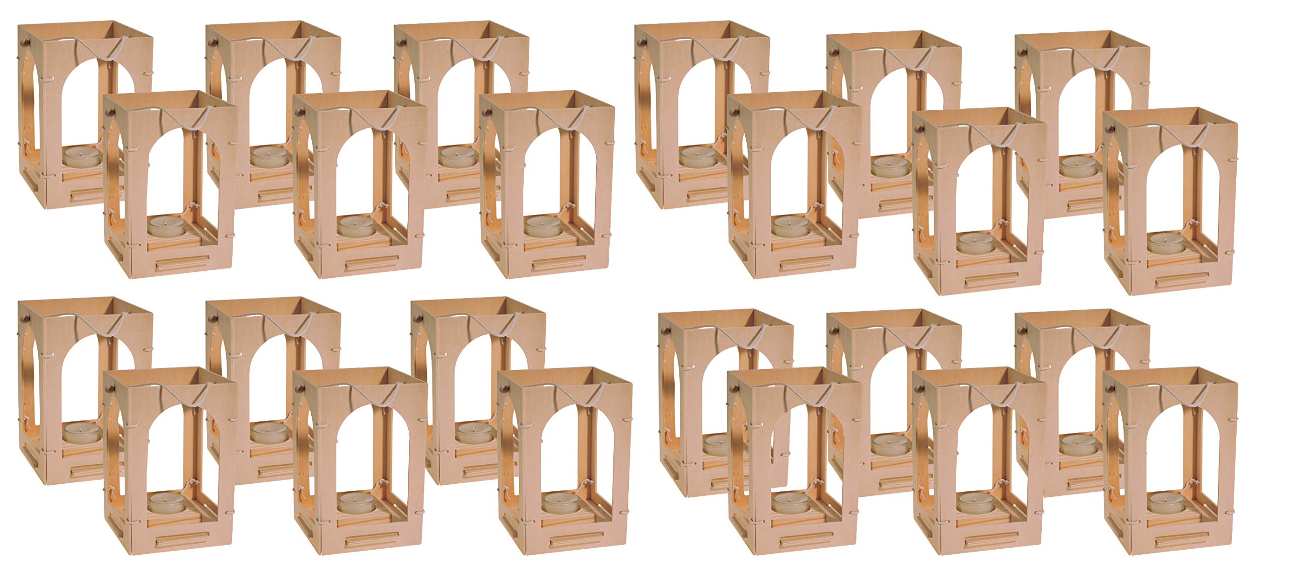 Unbekannt Kinder Holzlaterne zum Basteln von Avantgarde 24er Set Kindergarten Qualität
