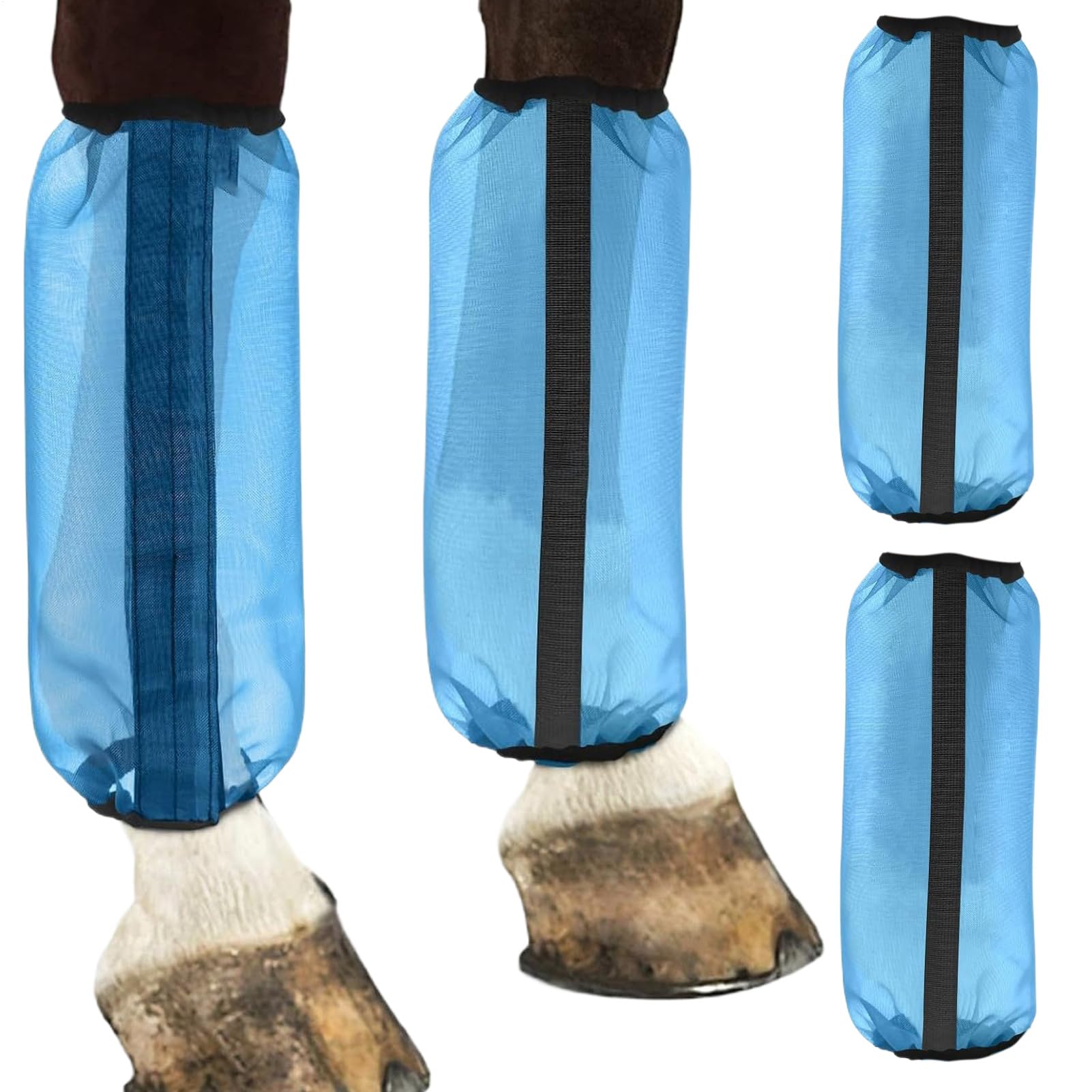 Botas para Caballos | 4 Piezas de Protectores de Pierna de Malla para Caballos - Polainas Equinas Cómodas | para Carreras, competiciones, Entrenamiento, Rancho, Granja y Patio — view 8