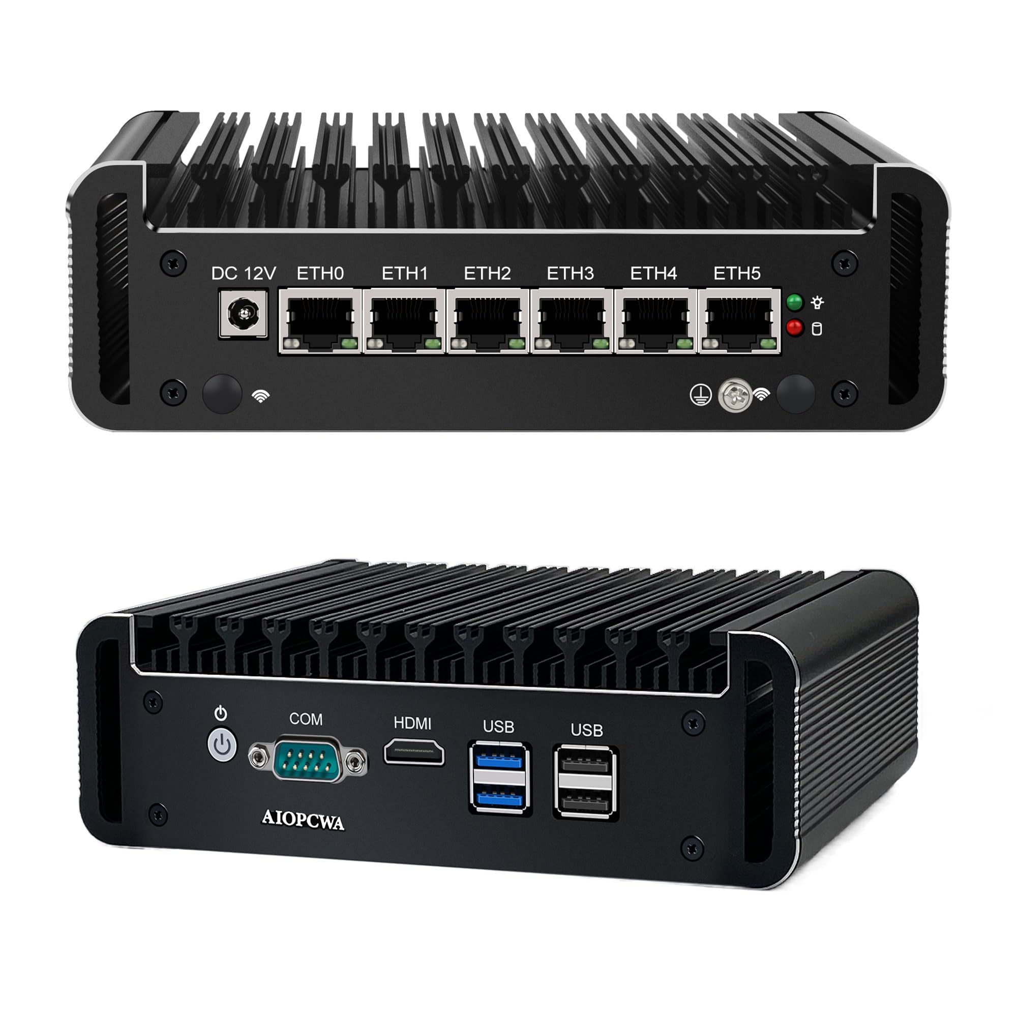 Firewall Mini PC i7-1165G7, 6 x 2.5GbE LAN Firewall Appliance, Fanless Micro PC RS232 COM, OPNsense Router Hardware, AES-NI, HD(4K@60HZ), SATA3.0, DDR4 Barebone NO RAM/SSD/OS