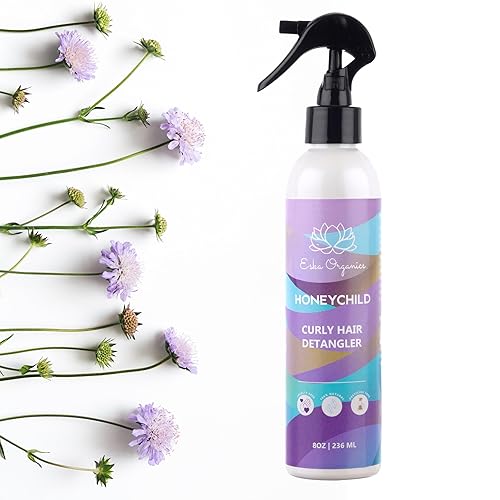 Miniatura 5 de Honeychild - Aerosol desenredante de miel y biotina para desenredar el cabello rizado, 8 onzas