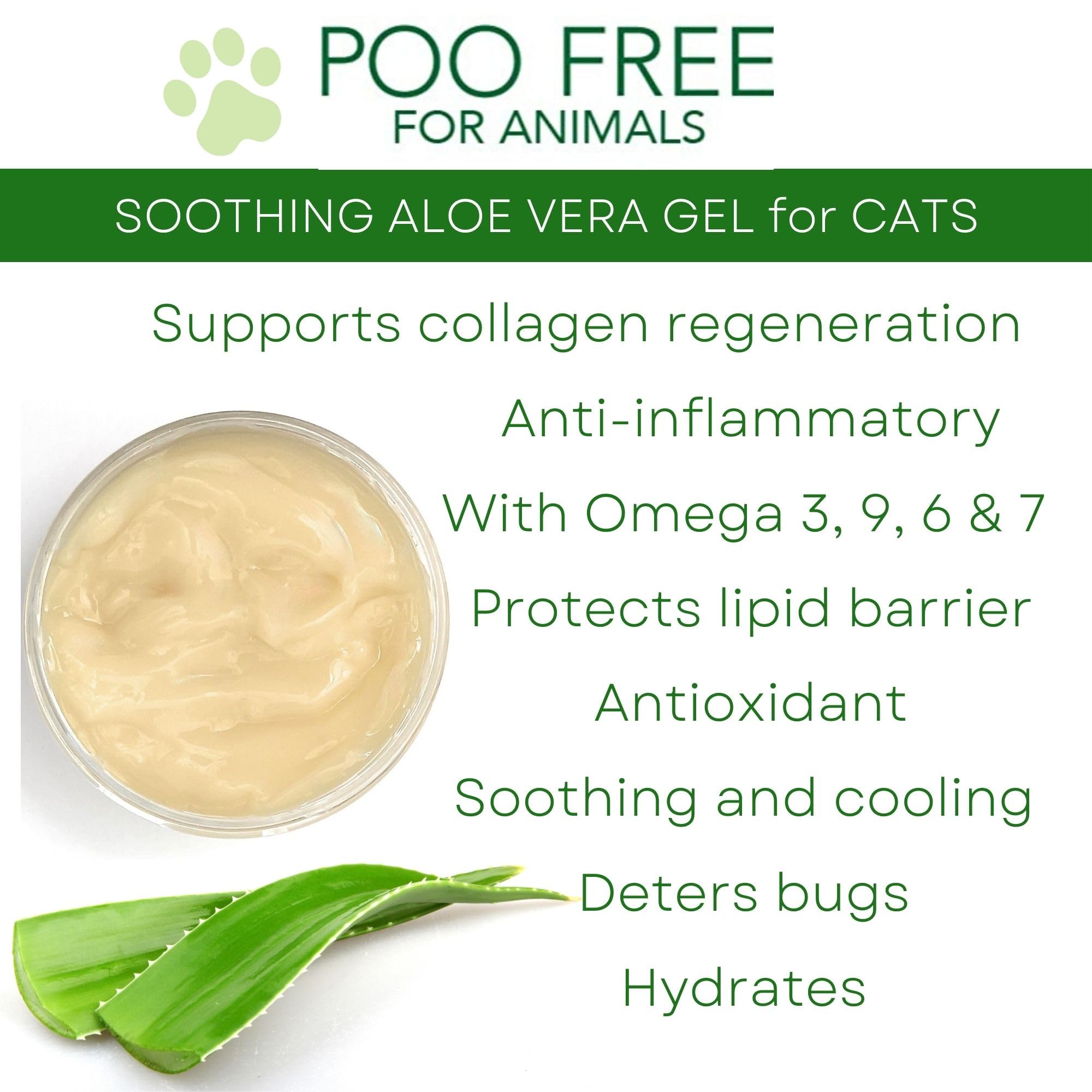 Gel Apaisant Félin Neem & Aloe Vera – Confort Cutané Ciblé Ultra-Doux – 99% d'Origine Naturelle – Sans Parfum ni Huile Essentielle – Calme les Peaux Sensibles – Fabriqué au Royaume-Uni – 100g