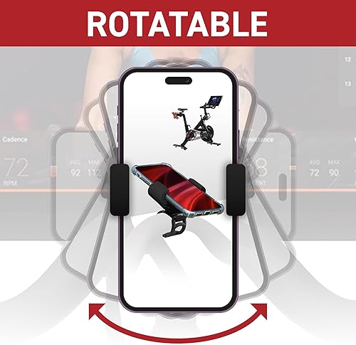 Miniatura 3 de Soporte de teléfono de silicona mejorado compatible con accesorios de bicicleta Peloton - Soporte de teléfono celular para bicicleta estática