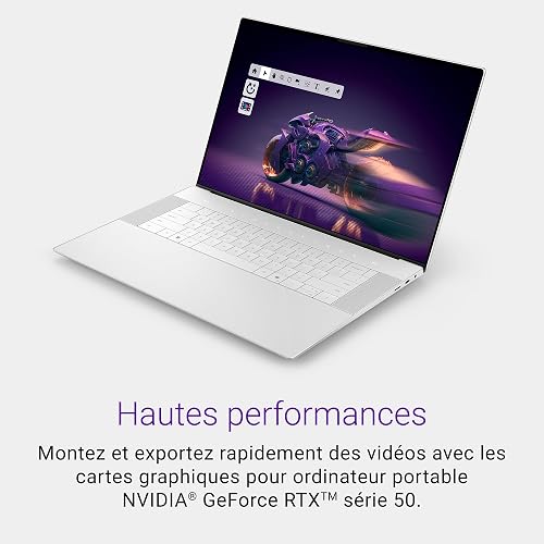 Dell 16 Premium PC Portable DA16250 - Écran OLED Tactile 4K 16,3" 120Hz, Intel Core Ultra 9 285H, NVIDIA GeForce RTX 5070, 32GB RAM, 1TB SSD, Windows 11 Home, AZERTY - 1 an Dell Care Plus - 5