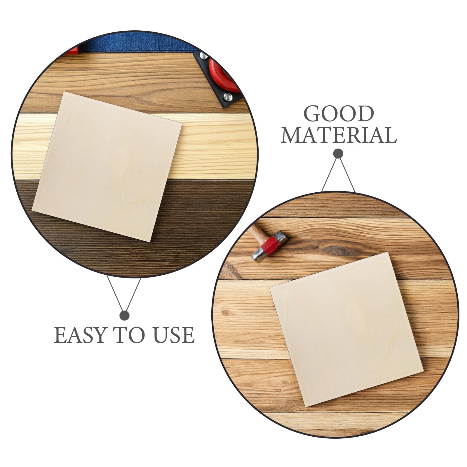Quadratische Sperrholzplatten mit Natürlicher Optik 10 Stück aus Buchenholz und Zuverlässiger Qualität für Selbstgemacht Bastelprojekte für Dekorative Wandgestaltung