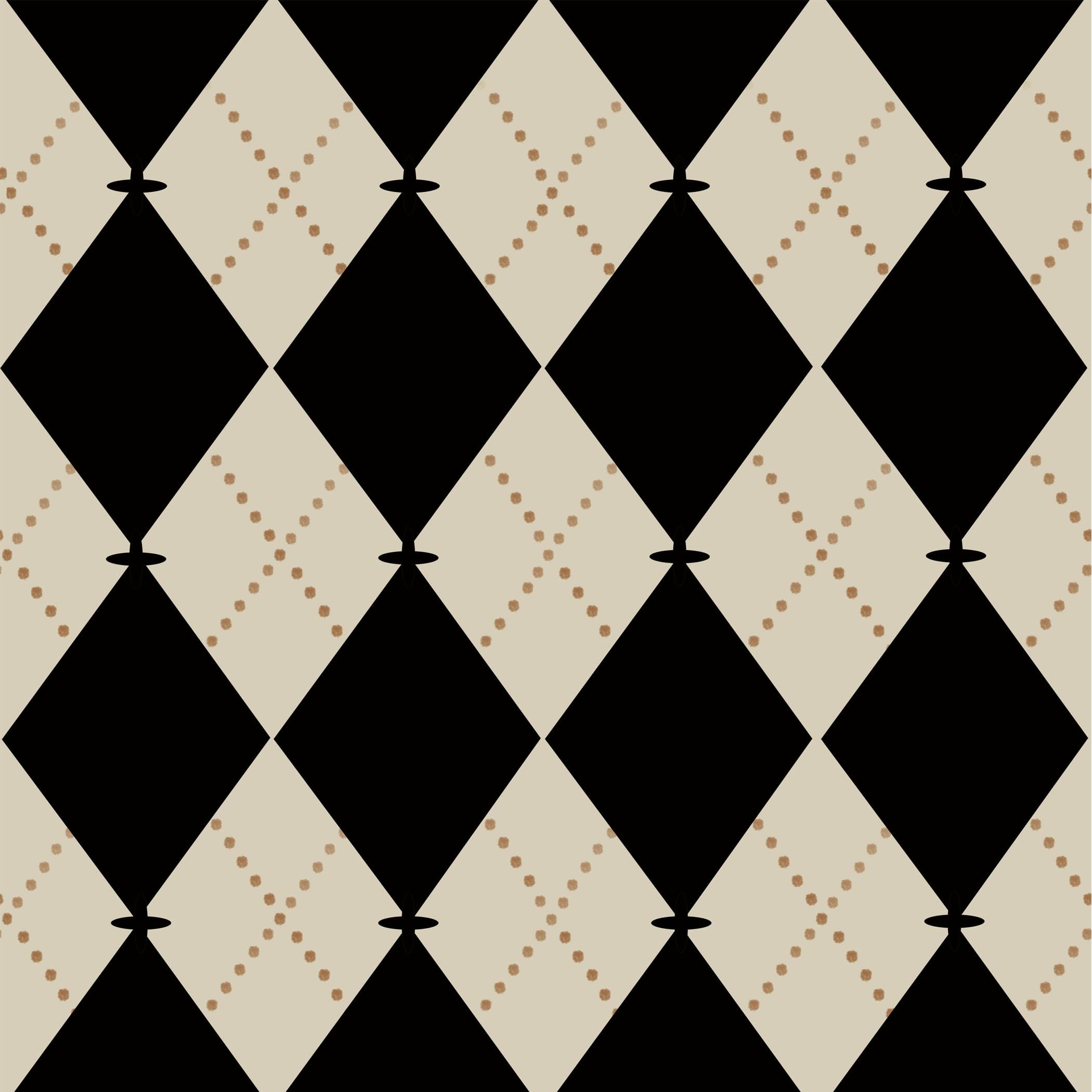 ICYEHAO Black and Beige Geometric Wallpaper,44 x 1000 cm Stripe Self Adhesive Wallpaper Rhombic Wallpaper Self Adhesive Furniture Wrap for Living Room,Bathroom,Cabinet,Drawer,Kitchen โ image 1