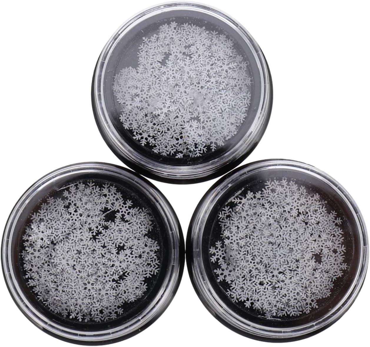 FRCOLOR 3 Boxes Christmas Nail Art Stickers 3D Glitter Snowflake Nail Decal White Nail Sequins Stickers Shining Flakes Manicure Decor for Girls Kids DIY Supplies - Image 5