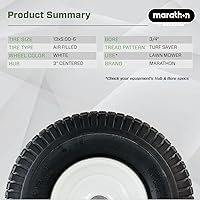 Vista 6 de Marathon Industries 20336 13x5.00-6" Pneumatic (Air Filled) Lawnmower Tire on Wheel