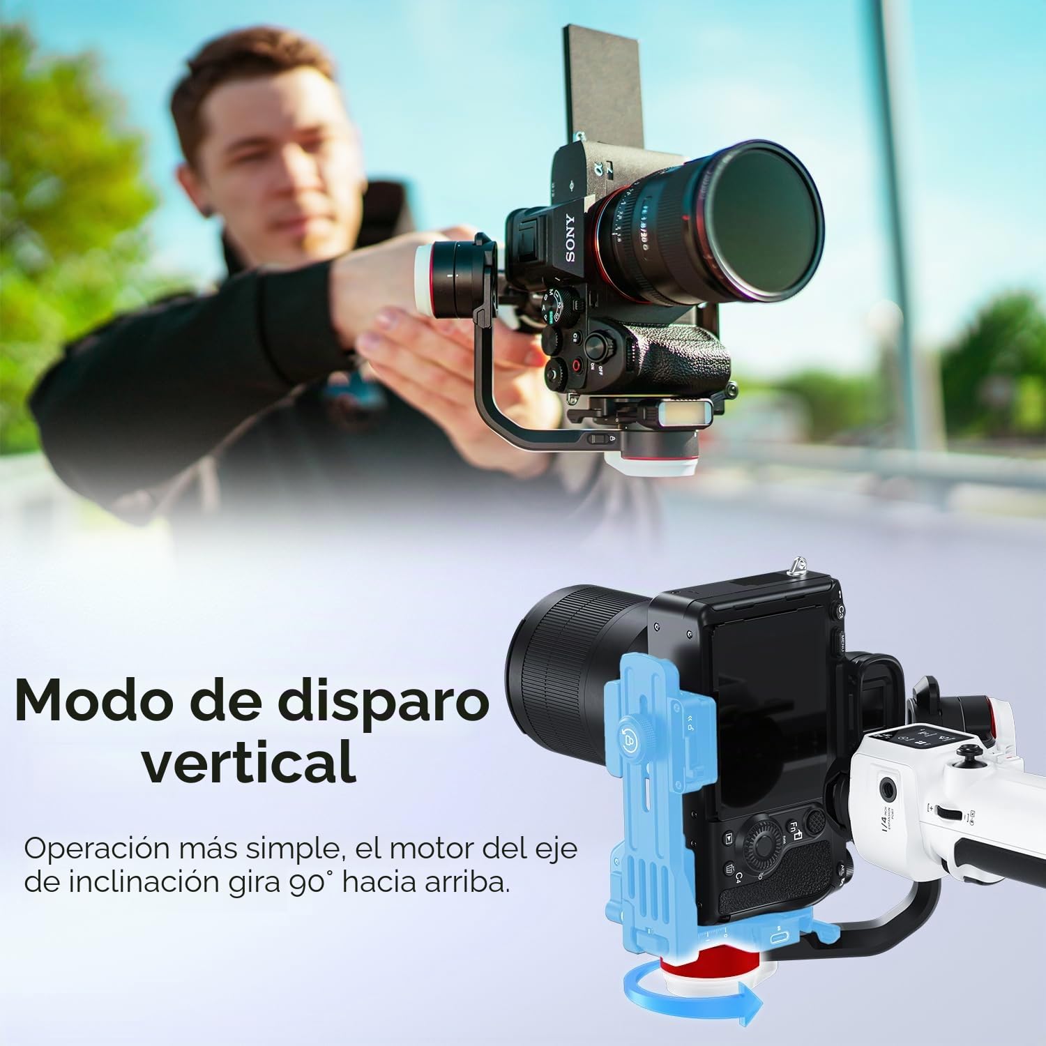 Zhiyun Crane M3S Combo [Official] estabilizador cámara de 3 Ejes con luz de Refuerzo, Clip Smartphone, Mochila Trasera, trípode, cámara para cámara de acción compacta, etc