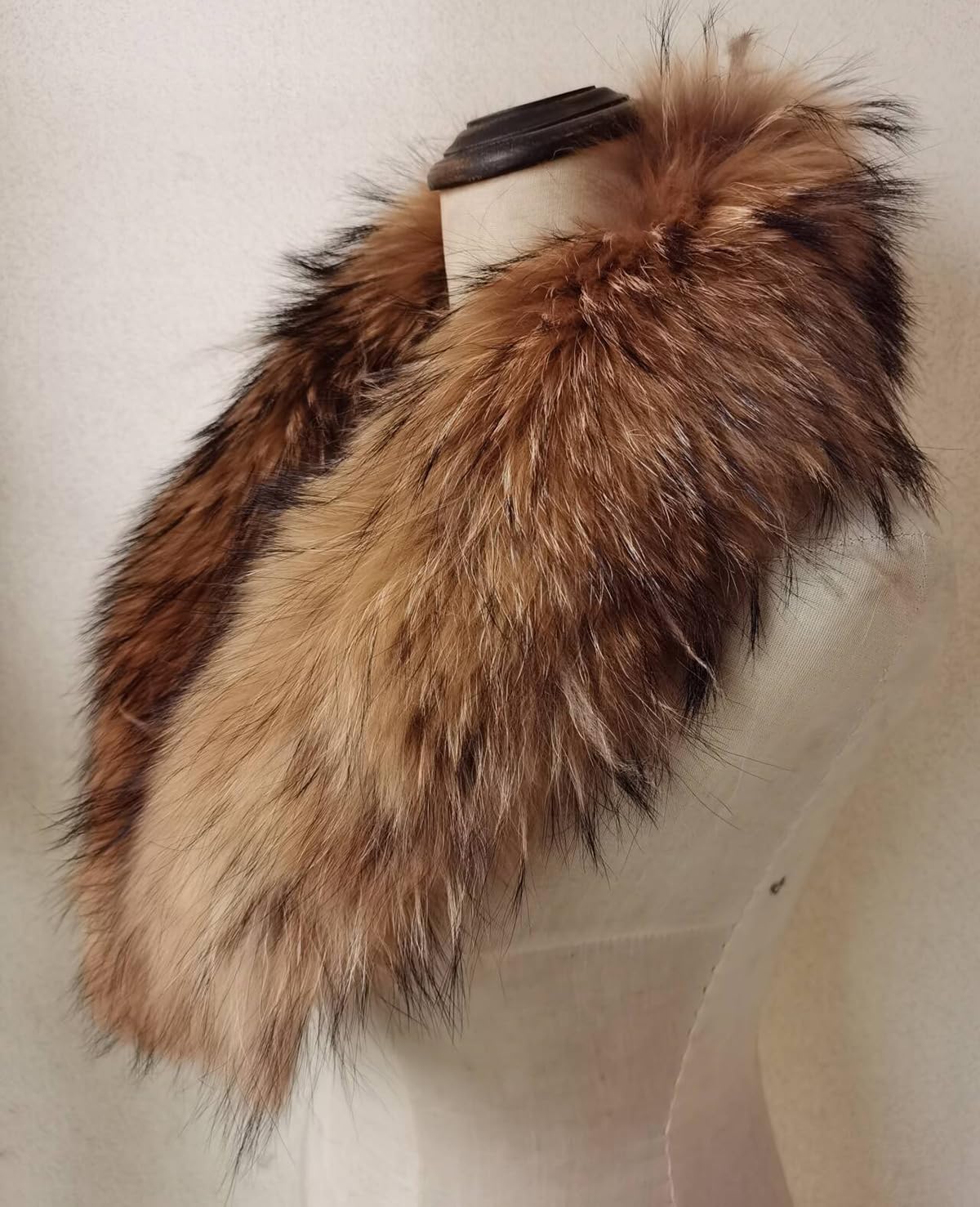 Women's Genuine Fox Hair Collar Wrap Fall Winter Neck Warmer for Coat Jacket 3 Sizes