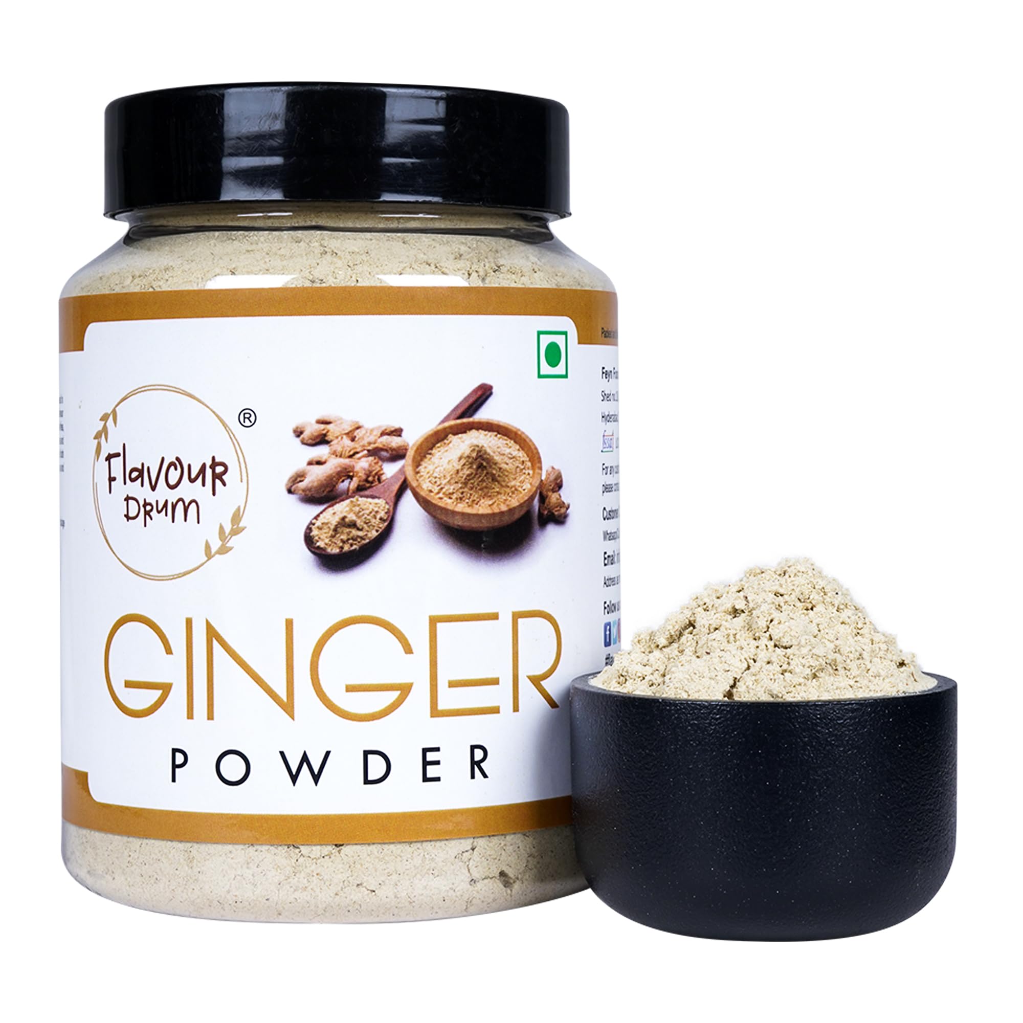 Flavour Drum Ginger Powder | Natural Ground Ginger Powder with No Additives | Dry & Fresh Ginger Powder | Premium Vegetable Powder Seasoning & Spice | Best for Cooking, Baking & More (B09DP5VLR2) Amazon Price History, Amazon Price Tracker