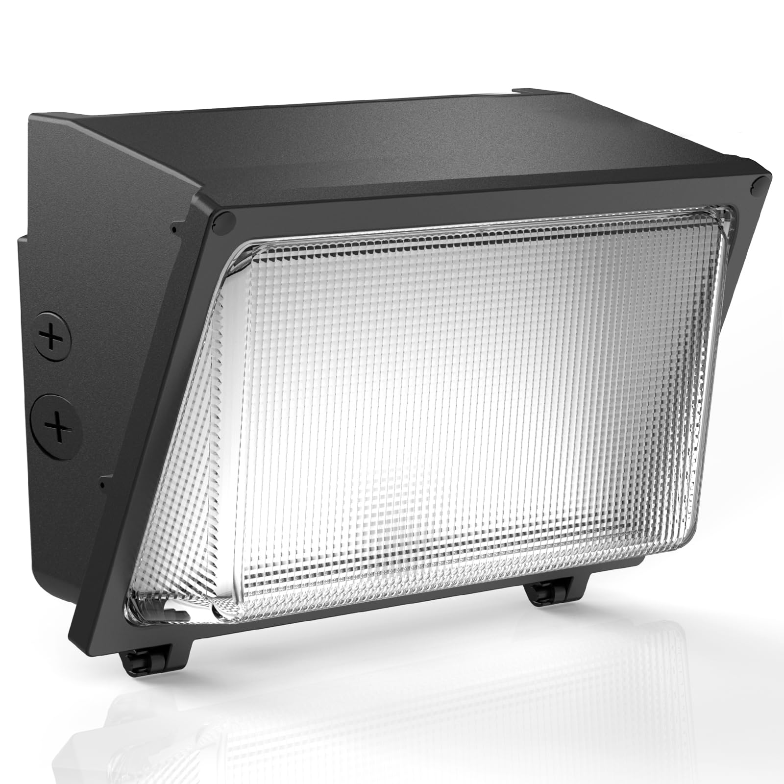 HYPERLITE LED Wall Pack Light: 120W 18000LM Glass Lens Wall Pack LED Exterior Light, Wall Pack Lights Outdoor LED Daylight 5000K for Area Yard