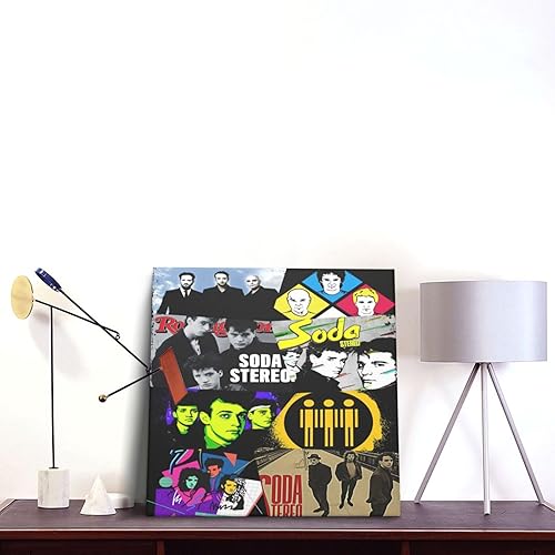 Miniatura 5 de IsjHLAMr Soda Rock Band Decoración Estéreo Pintura Arte de Pared Para Biblioteca Gimnasio Decoración Moderna Listo Para Colgar Decoración Decoración