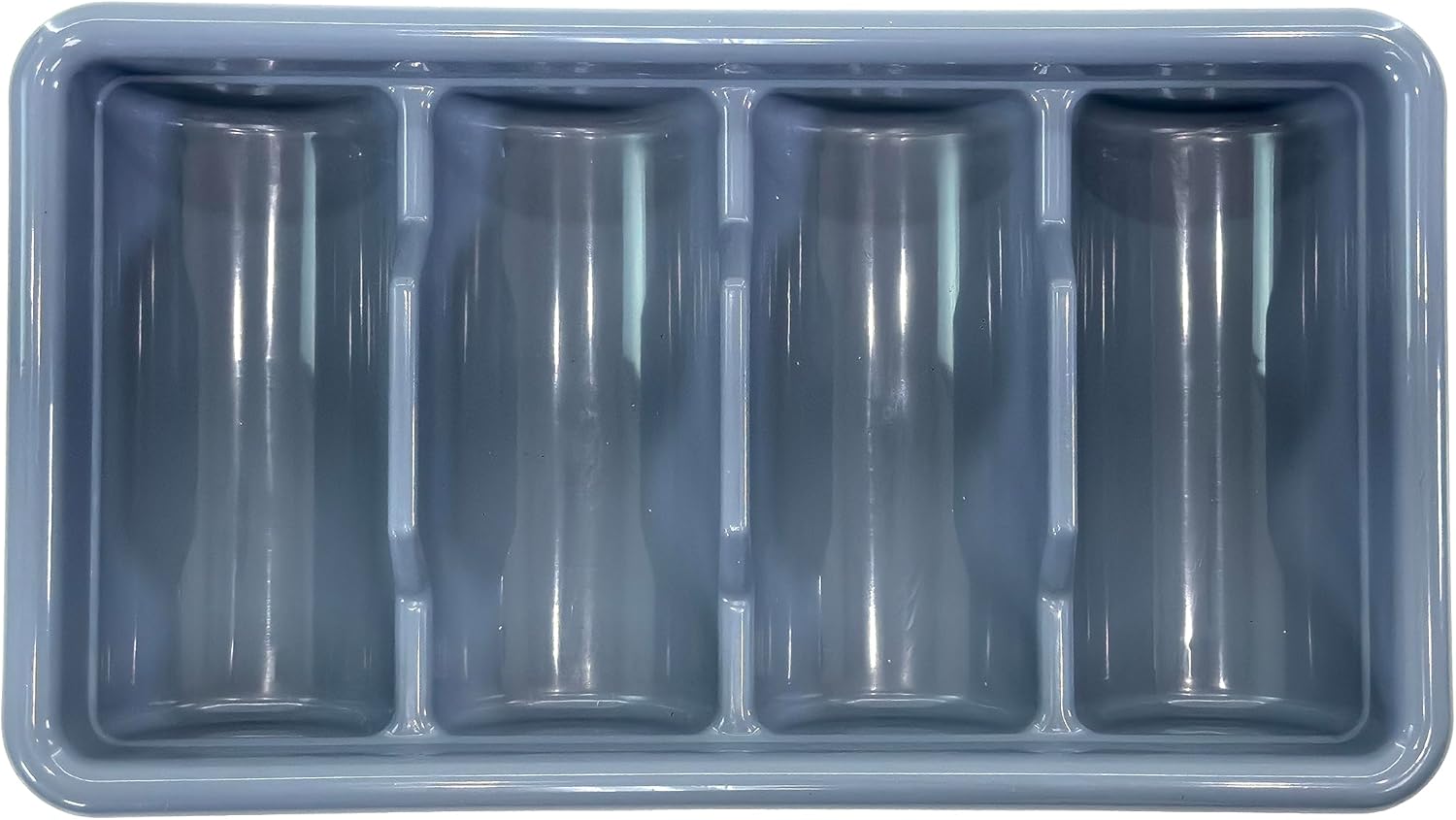 Cutlery Bin | Flatware Bin 4 Compartment Plastic | Commercial Cutlery Box Gray | Polypropylene Plastic.