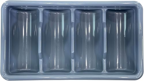 Miniatura 5 de Cubertería | Cubertería de plástico con 4 compartimentos | Caja de cubiertos comercial gris | Plástico de polipropileno.