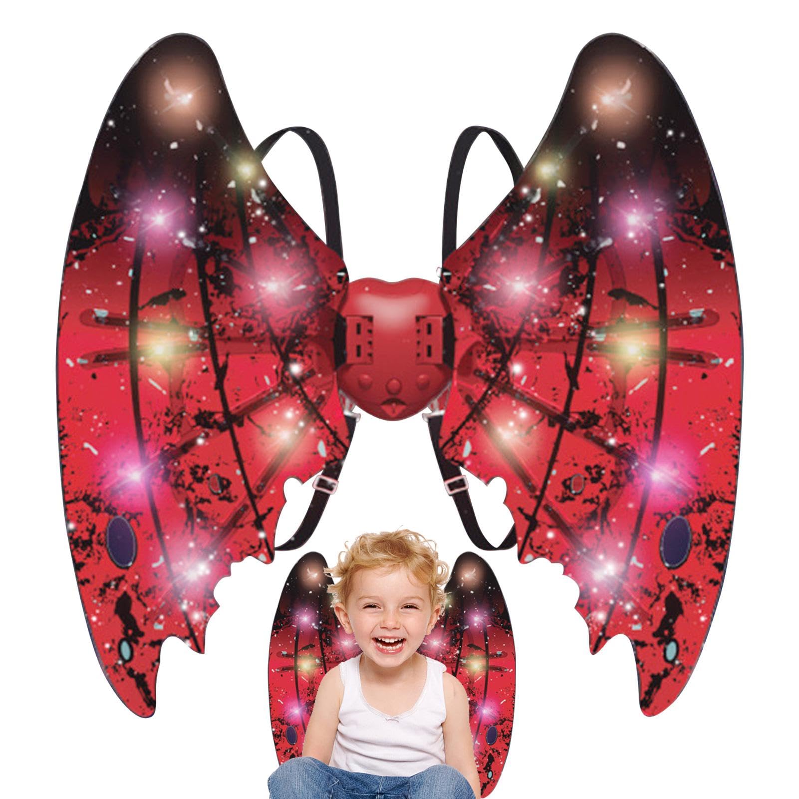 Ali Luminose Con Musica Per Bambini E Adulti - Ali Di Farfalla Per Feste E Halloween