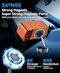 Chargeur de montage de voiture pour iPhone [15W Chargement sans fil rapide, 120+ LB Suction la plus forte & 2800gf Le plus fort magnétique] 360° Supports de téléphone de voiture réglables pour votre voiture, pour iPhone 17 16 15 14 13 12 Series