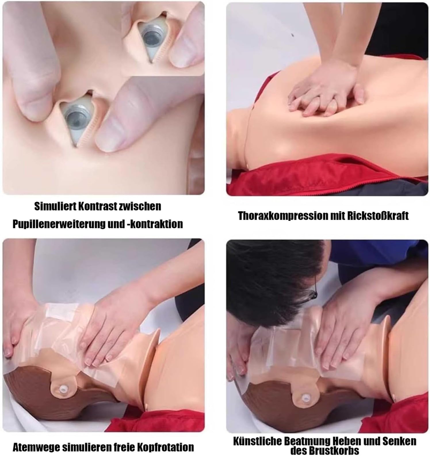 Muñeca de Entrenamiento de RCP Maniquí de Prácticas para Formación En Primeros Auxilios para Entrenamiento de Primeros Auxilios Enseñanza de Pacientes