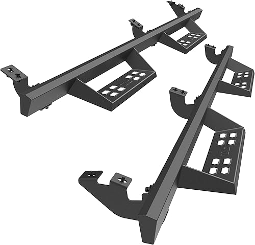 TAC - Estribos de francotirador compatibles con Toyota Tacoma 2005-2023, camioneta de doble cabina, caída de 4 pulgadas, textura fina, escalones