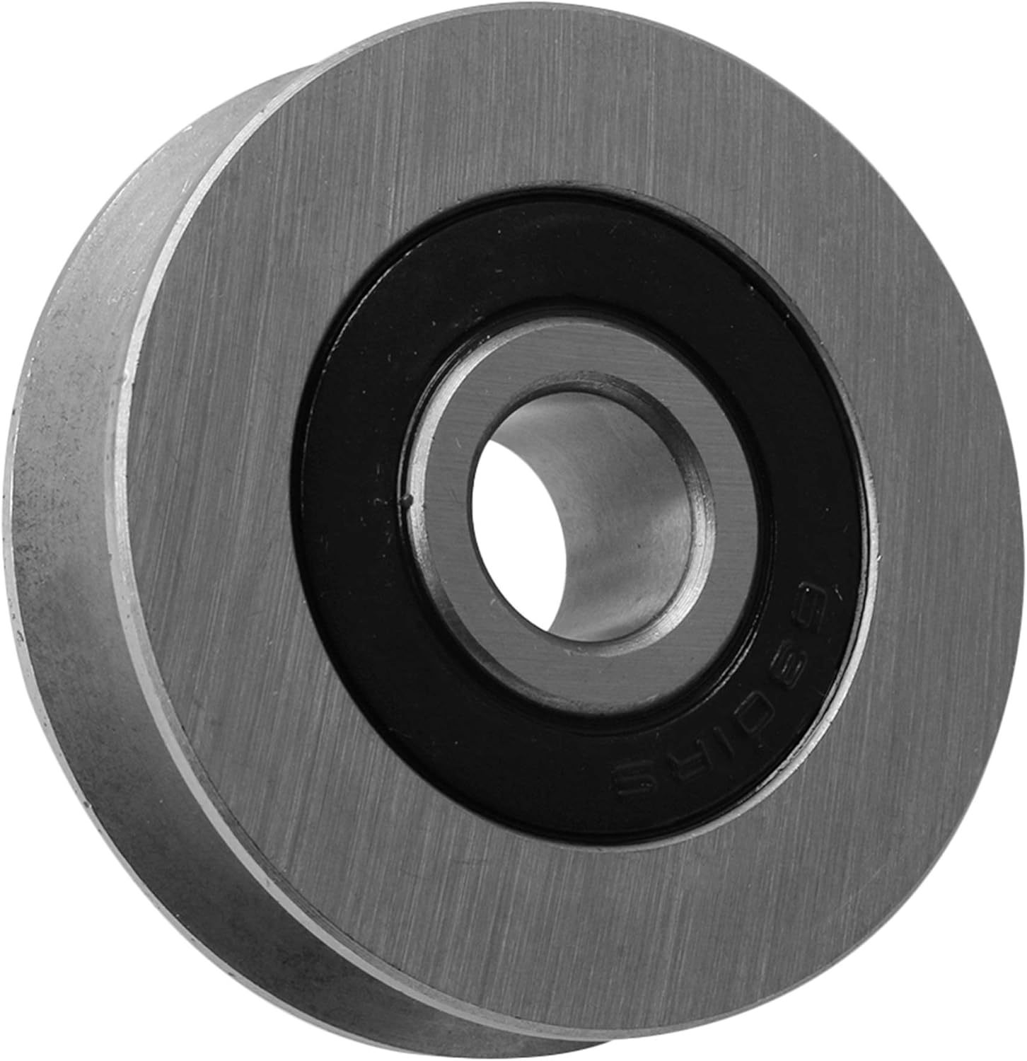 BQLZR 50x13mm Titanium Color Iron Bearing Steel Cable Pulley U-Shape Wheel Bearing Idler Pulley Load-Bearing 512KG for Gym Equipment Garage Door Opener
