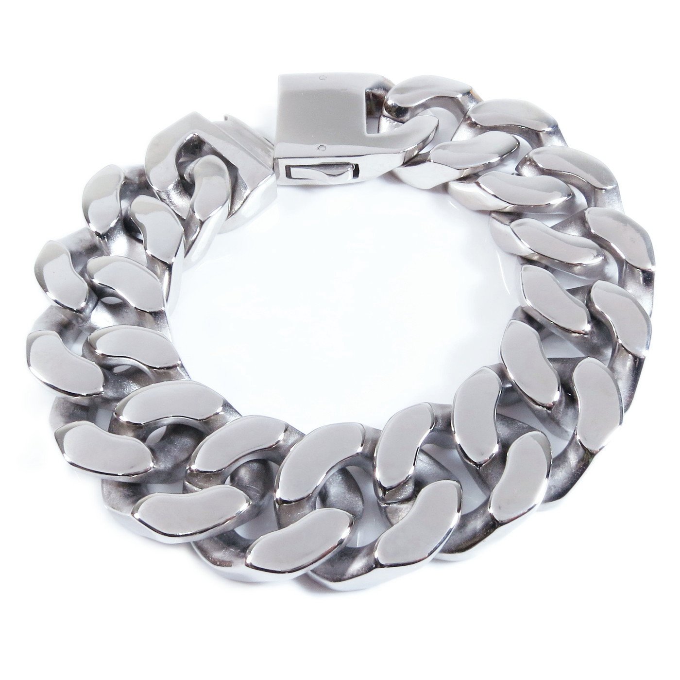 Steelmeup Stainless Steel Huge Heavy Polish Men Curb Chain Bracelet 20mm 8.5 inch - Review, Price and Buying Guide