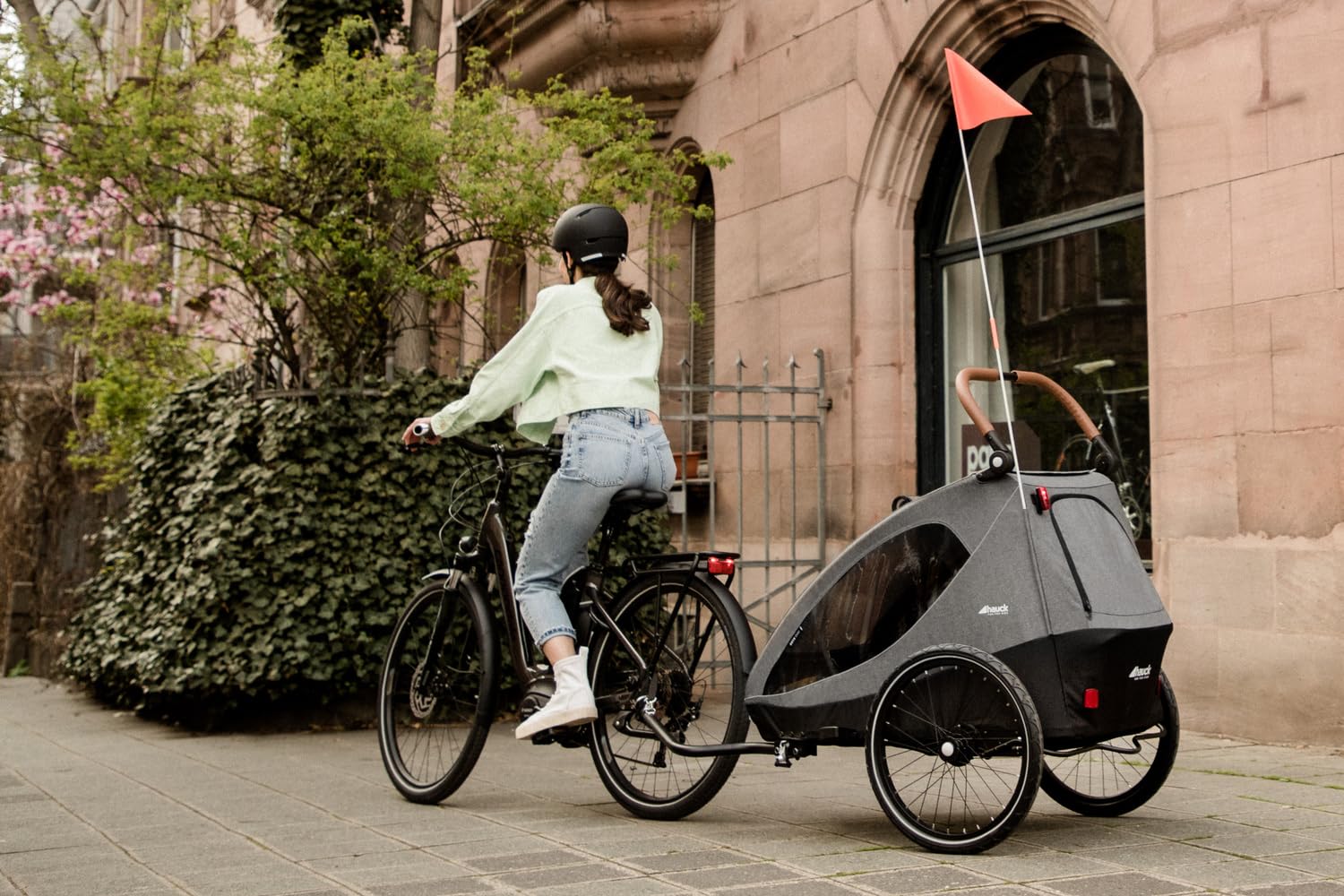 Hauck Dryk Duo Rimorchio Bici e Passeggino 2in1 per 2 Bambini fino a 22 kg, Pieghevole