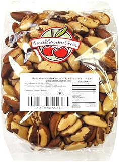 Raw Brazil Nuts-Whole, Shelled, Unsalted, Naturally, 2.5 lb