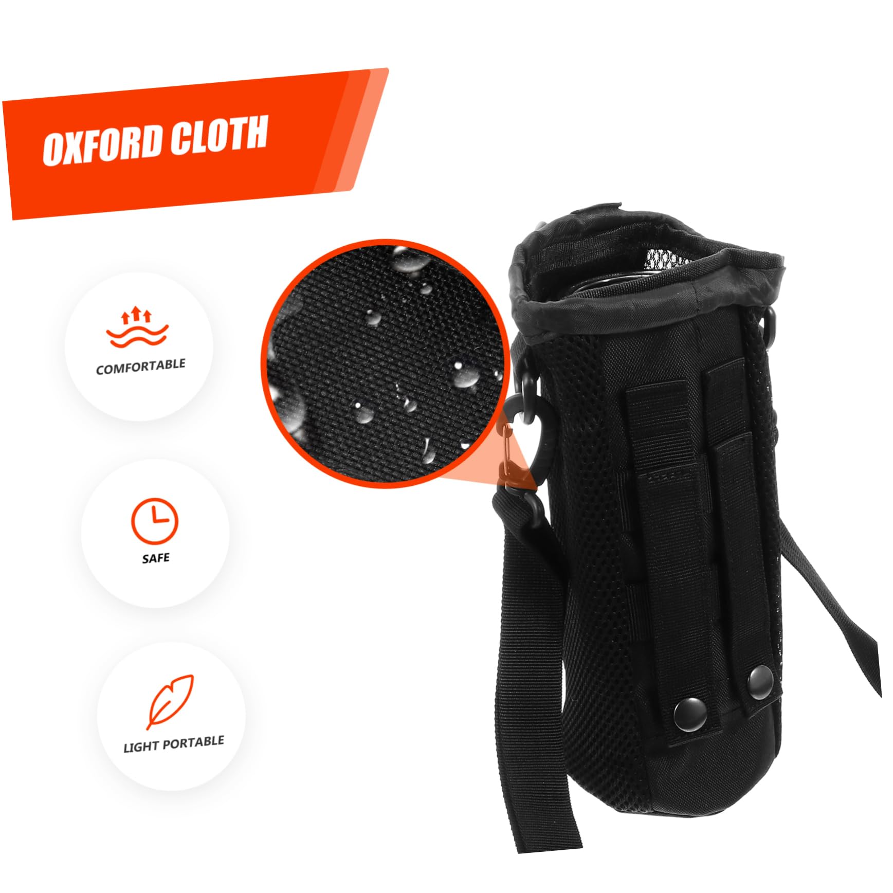 UPKOCH bolsa de botella de agua bolsa de botella aislada Portabotella de agua bolso de la de la botella de agua bolsa portabotellas de agua tela oxford Black