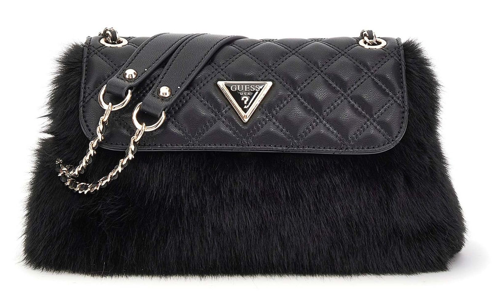 Sac convertible GUESS Lise Xbody Flap noir en similicuir grainé - 4