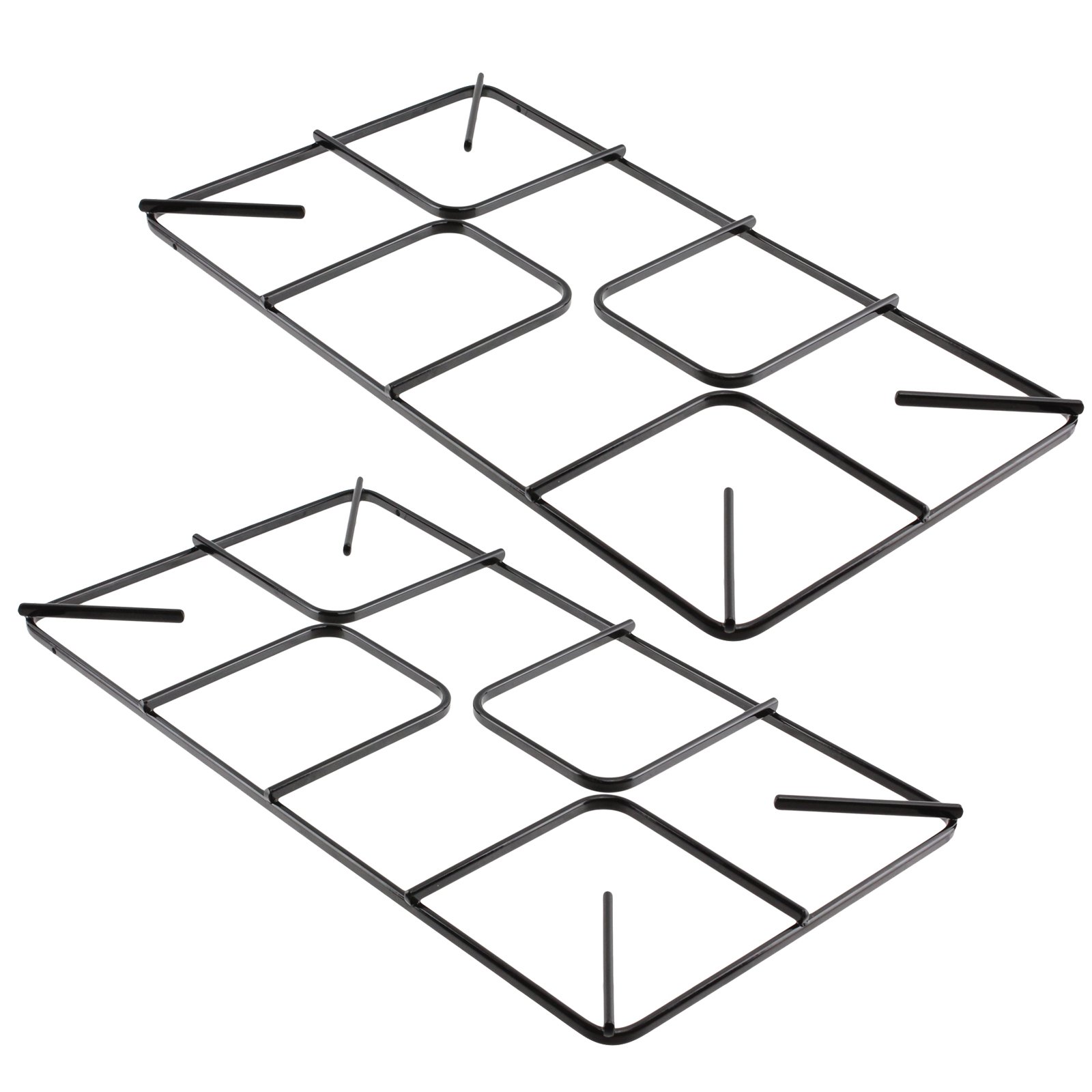 spares2go Pfanne Unterstützung Raster für New World Ofen Herd flach Gasherd (2 Stück, 450 mm x 220 mm, klein)