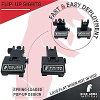 Vista 5 de Miras de Hierro Abatibles Co-Witness Con Resorte Perfil Bajo Miras de Hierro Delanteras y Traseras de Transición Rápida Miras de Respaldo