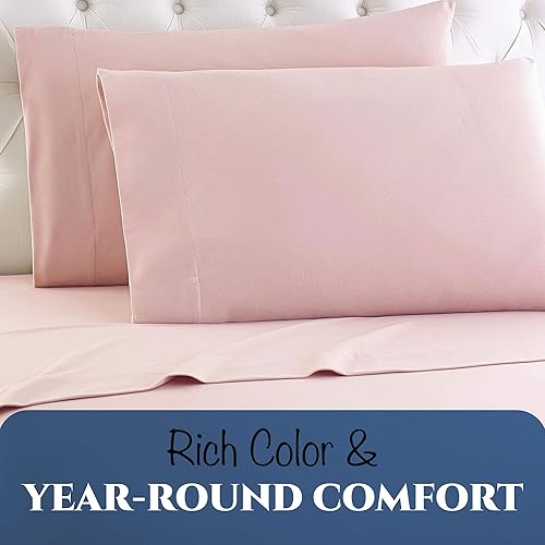 Miniatura 3 de Thermee Juego de sábanas de microfranela con bolsillo profundo de 18 pulgadas, sábanas de tamaño Queen para colchones Queen, lavables a máquina, sin
