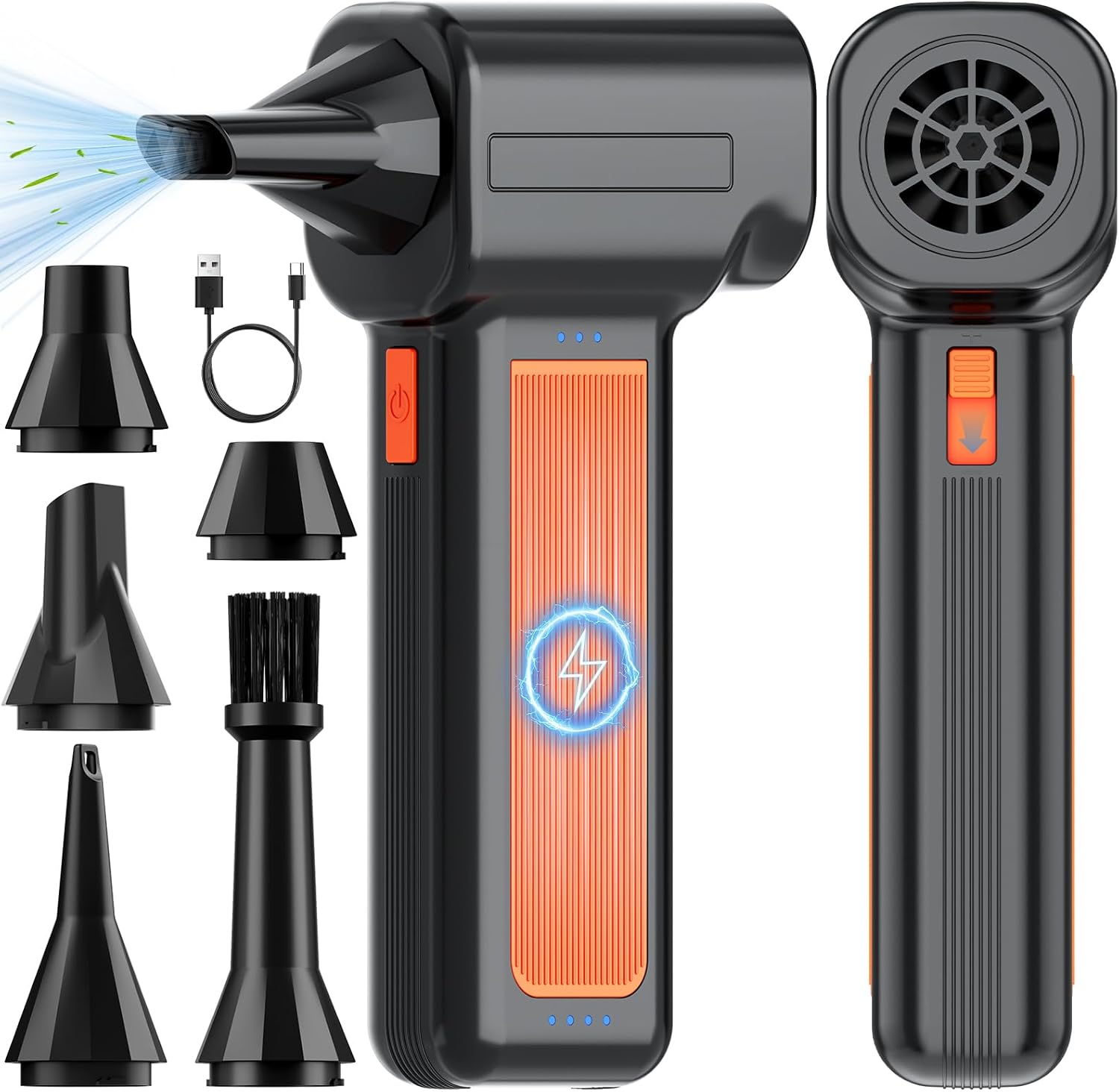 Electric Air Duster for Deep Cleaning: 135,000RPM Stepless...