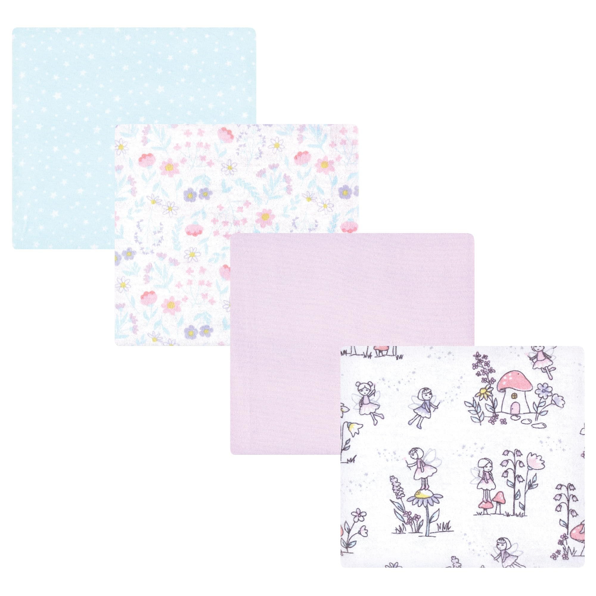 Hudson Baby Unisex Baby Cotton Flannel Receiving Blankets, Garden Fairies, One Size