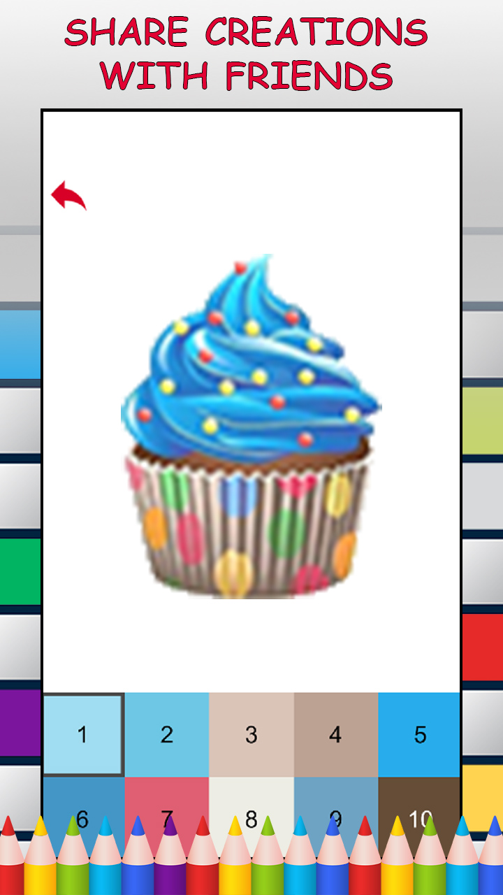 Cupcakes Color by Number - Free Pixel Art Game - Coloring Book Pages ...