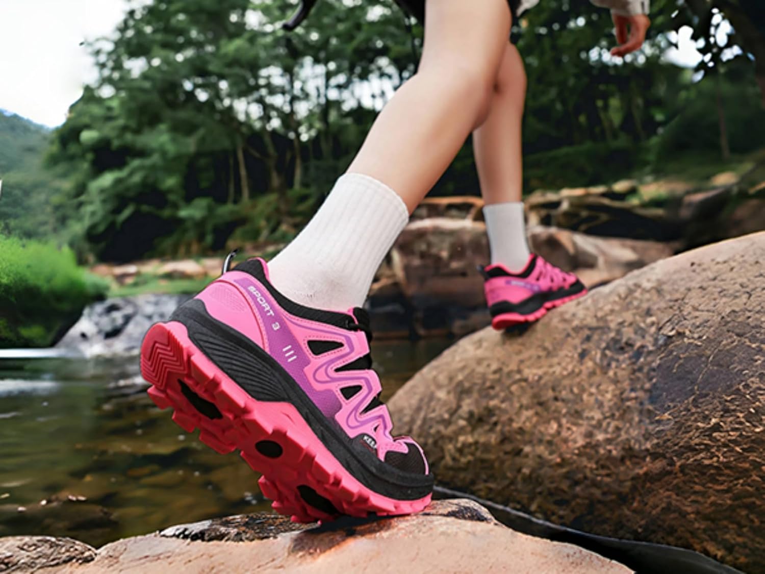 Women Hiking Shoes Casual Non-Slip Lightweight Comfortable Running Fashion Sneakers Walking Trekking Outdoor Shoes