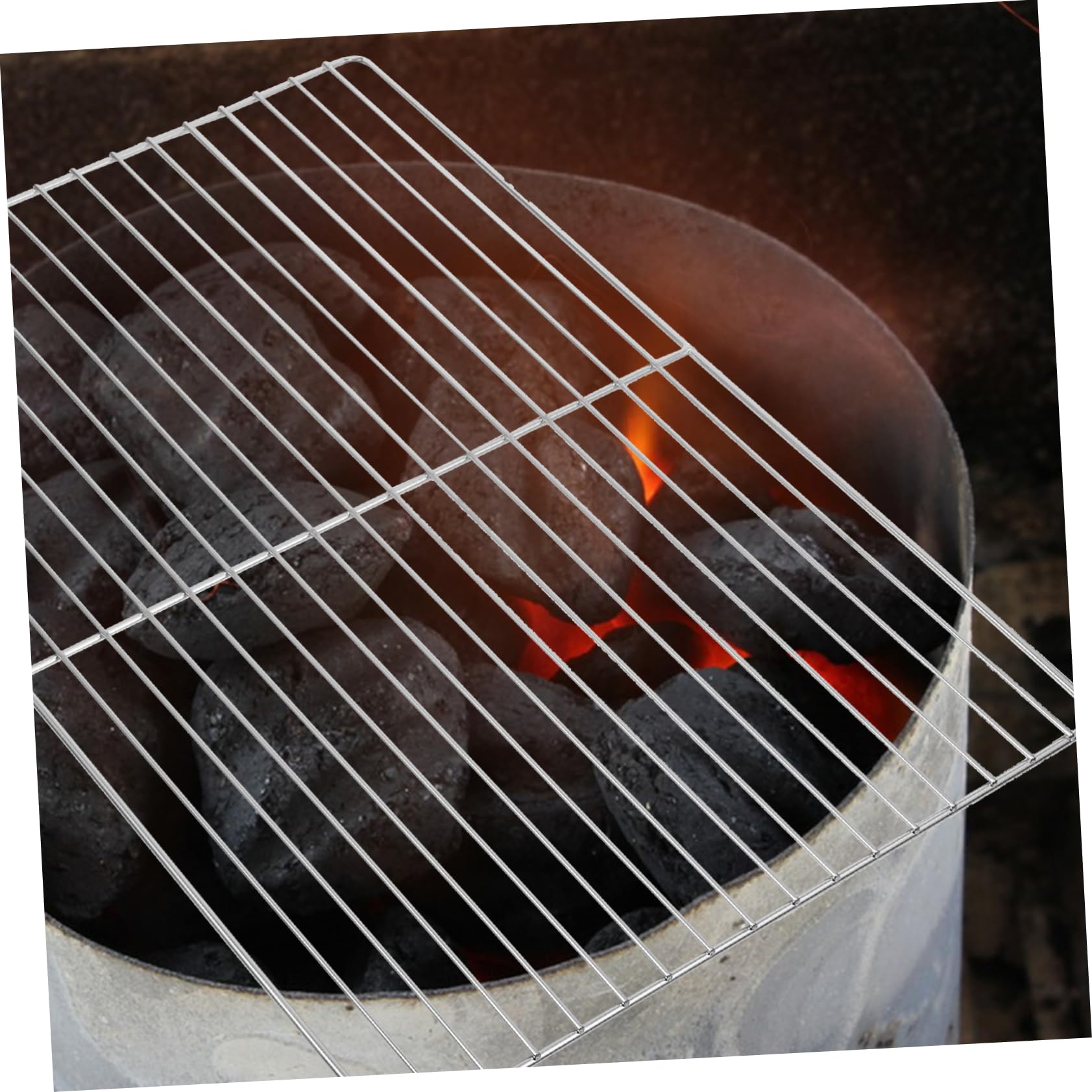 Abaodam Griglia Facile da Pulire in Acciaio Inossidabile Argento per Barbecue Rete Antiaderente per Festa Estiva e Campeggio All'aperto