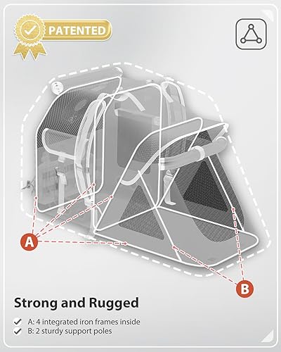 Miniatura 3 de PAWZ Road Transportador expandible para gatos con bolsa desmontable, mochila para gatos grandes, mochila transportadora de mascotas para perros