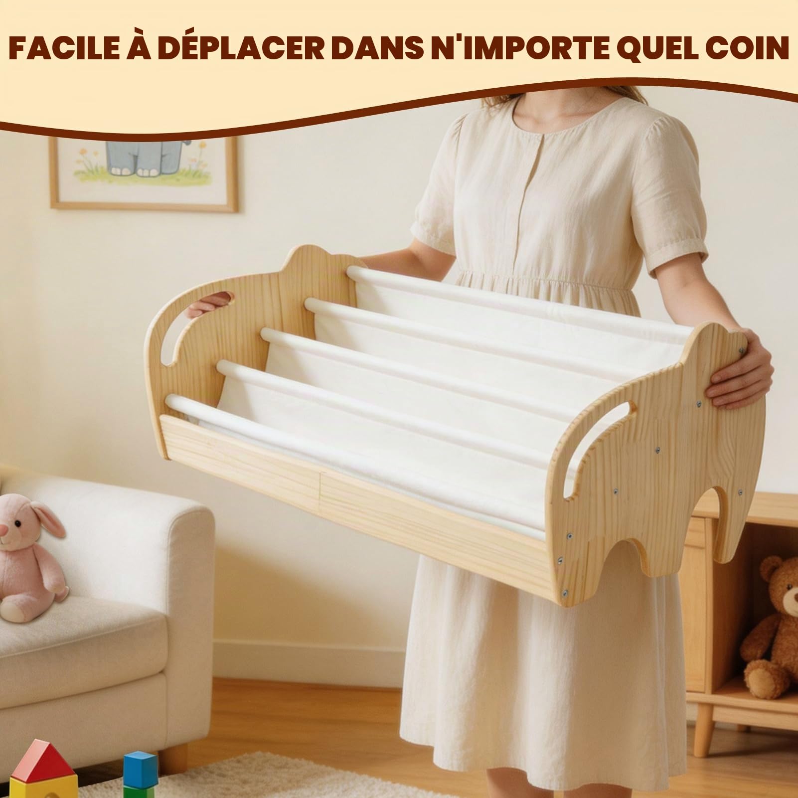 Wdmiya Bibliothèque Enfant Bois – Étagère Livres Montessori, Rangement Livres Enfants, Présentoir Livres Face Avant, Meuble Chambre Enfant, Cadeau Garçon Fille