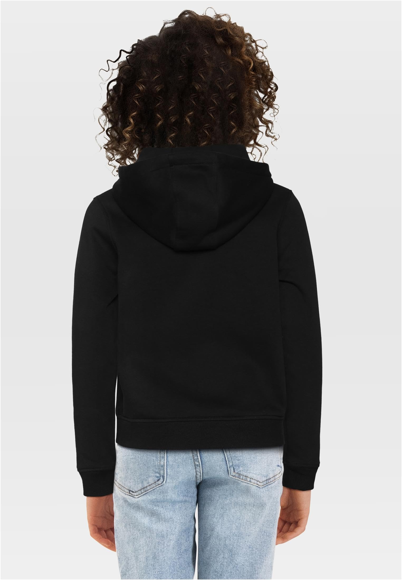 Urban Classics Sudadera con Capucha para niña, Color Negro, 122-128