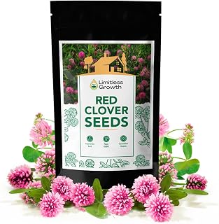 Red Clover Seeds - 250g - 150,000 Seeds! Erosion Control, Ground Cover, Lawn Alternative, Cover Crop, Green Compost - Enhance Your Garden - Limitless Growth