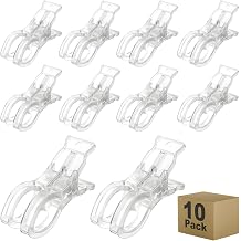 Muitcdo 10 Pack Balloon Arch Clips, Large Clear Spring Clamps for Backdrop, 3.5'' Plastic Clips Supplies for Birthday Decoration Accessories Beach Towels Crafts Swimming Pool Photography Studios