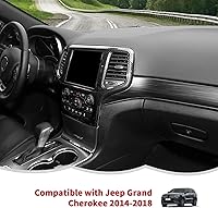 Vista 7 de RT-TCZ Consola central de fibra de carbono Navegación multimedia Panel GPS Trim Cubierta Decoración Interior Accesorios para Jeep Grand Cherokee