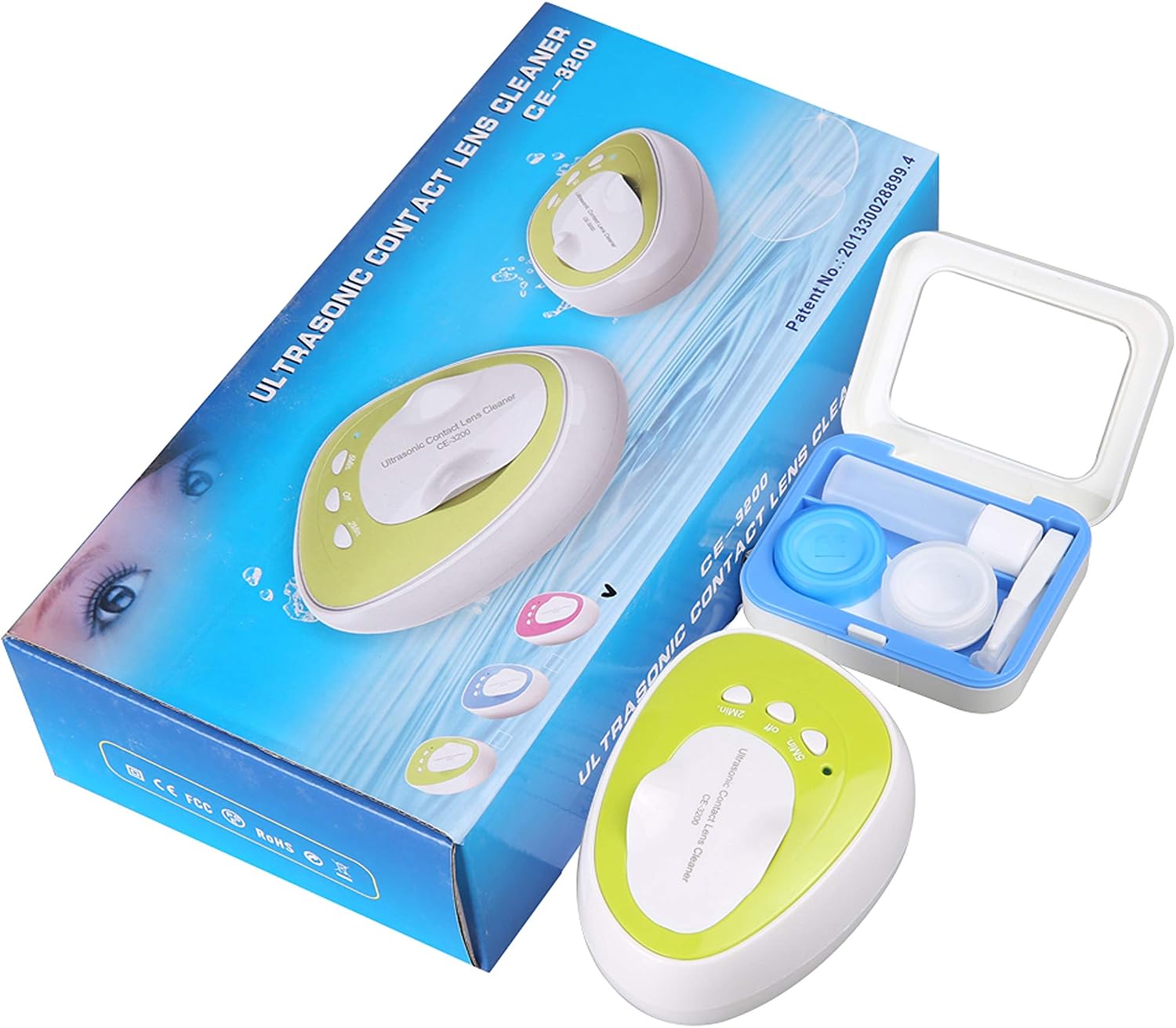 Professional Ultrasonic Contact Lens Cleaning Machine,Ultrasonic Contact Lens Cleaner,Mini Cleaner with Adapter