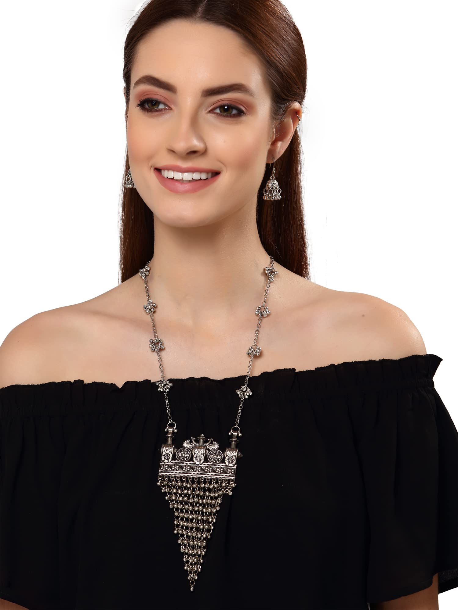 Stylish Traditional Oxidised Necklace Set