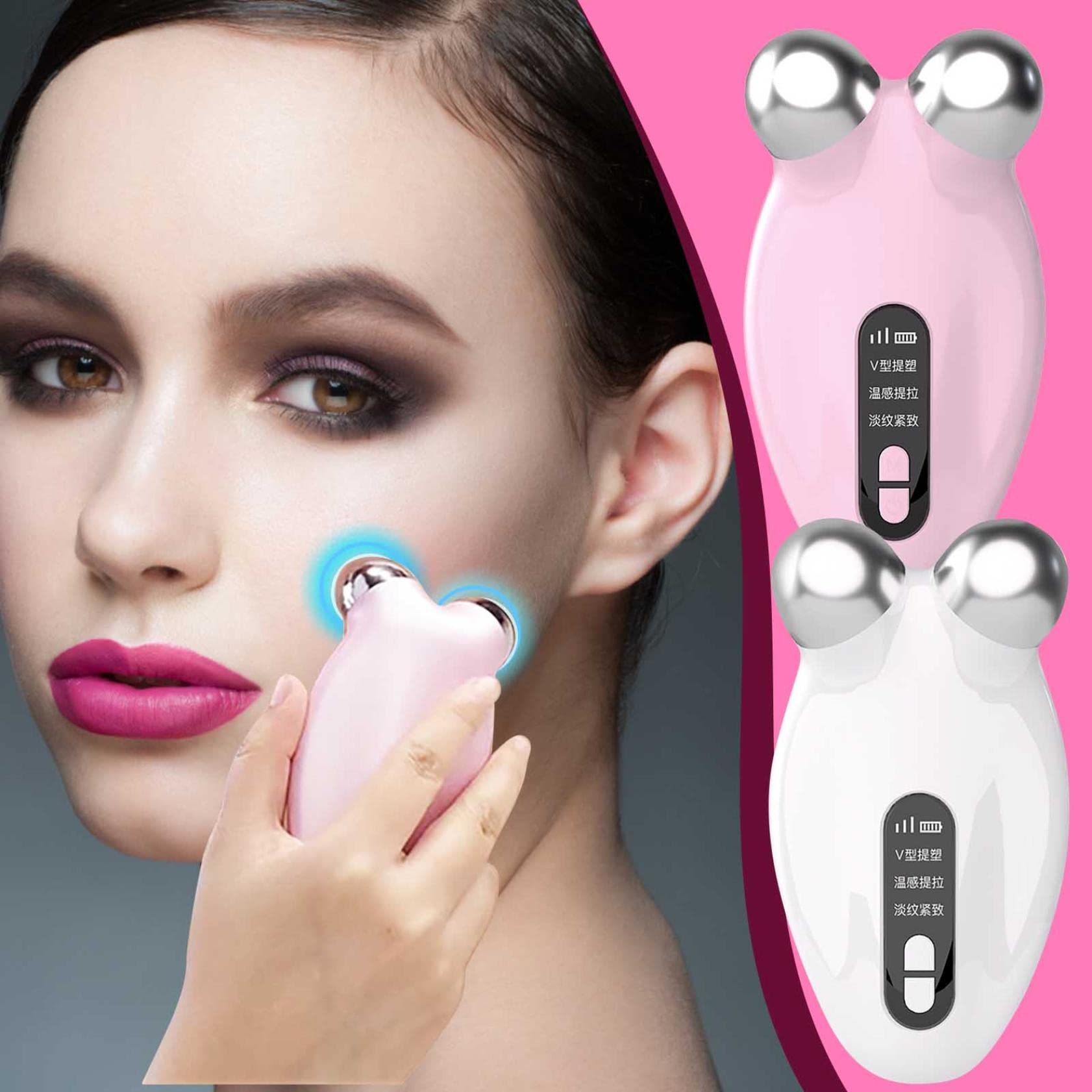Mini lifting con microcorriente, rejuvenecimiento for reafirmar la piel, dispositivo de microcorriente, máquina de masaje de belleza | Máquina for tensar la piel, eliminador de arrugas, tonificante, e