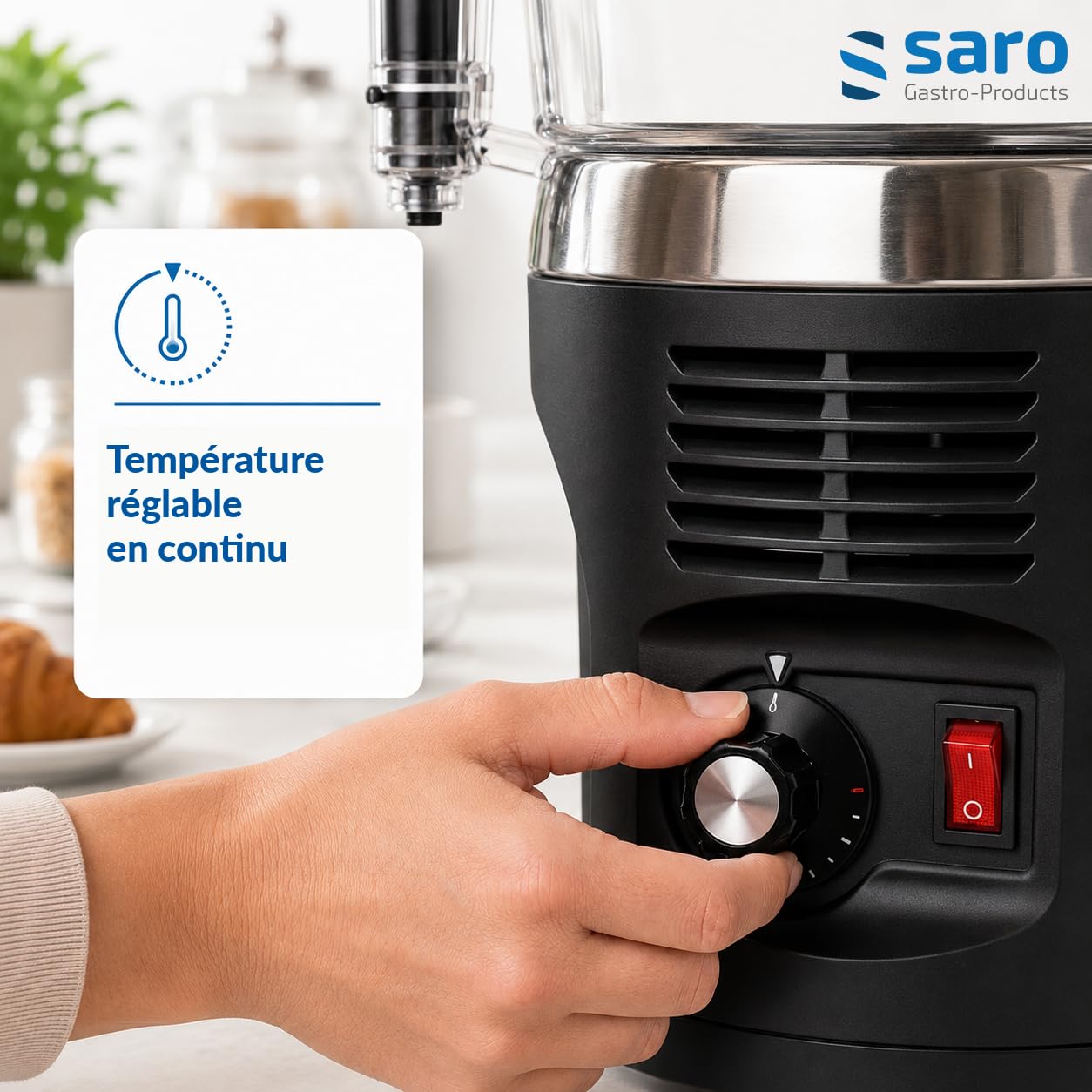 Saro 175-1145 Chocolatière Nina Noir, 1100 W, 5 liters